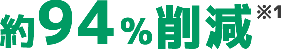 約94%削減※1